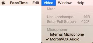 Facetime Video Settings